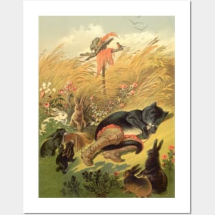 Vintage Fairy Tales,  Puss in Boots by Carl Offterdinger Posters and Art